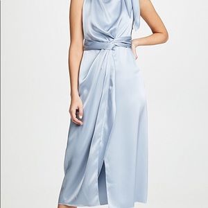 nanushka kalila satin midi dress